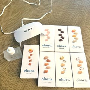 Ohora Nails 💅 7 Partial Sets| As-Is with UV lamp & Pro Easy Peel Remover